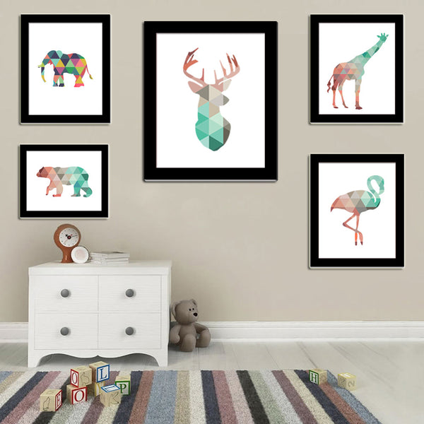 Geometric Animal Silhouette Wall Decor