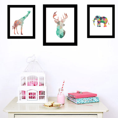 Geometric Animal Silhouette Wall Decor