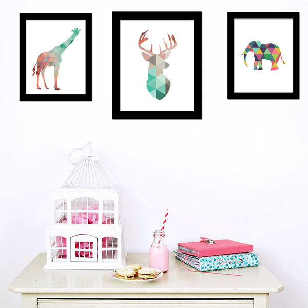 Geometric Animal Silhouette Wall Decor