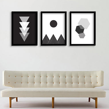 Black & White Geometric Wall Decor