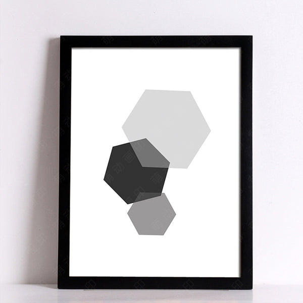 Black & White Geometric Wall Decor