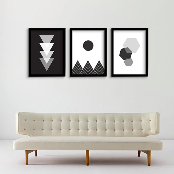 Black & White Geometric Wall Decor