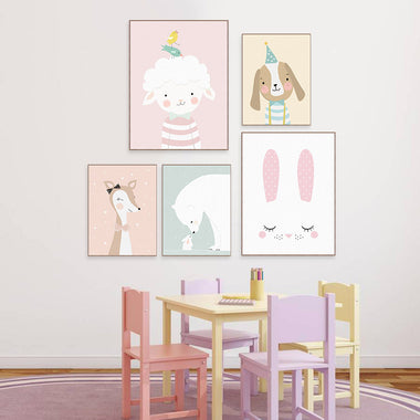 Kawaii Cartoon  Animals Poster