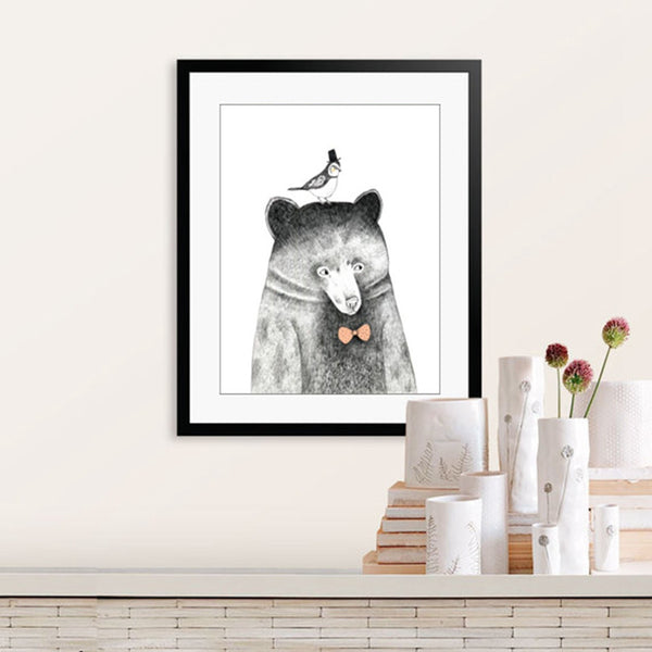 Animal Watercolor Portrait Art Decor