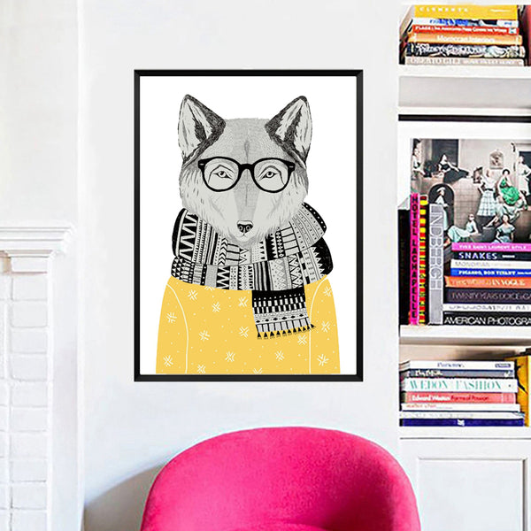 Animal Watercolor Portrait Art Decor