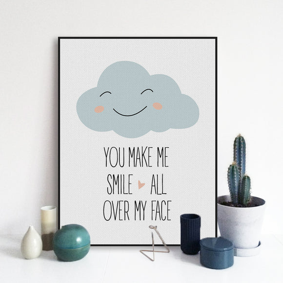 Positive Quote 'Smile' Wall Decor