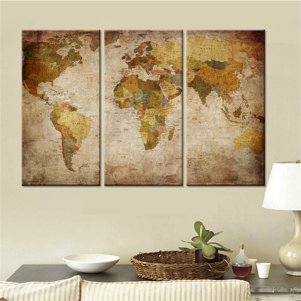 world map paintings