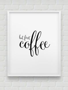 "But First Coffee" Quote Canvas Art