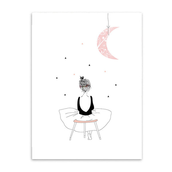 Watercolor Girls Canvas Wall Decor